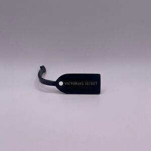 Victoria's Secret Vintage Black Rubber Luggage Tag Keychain